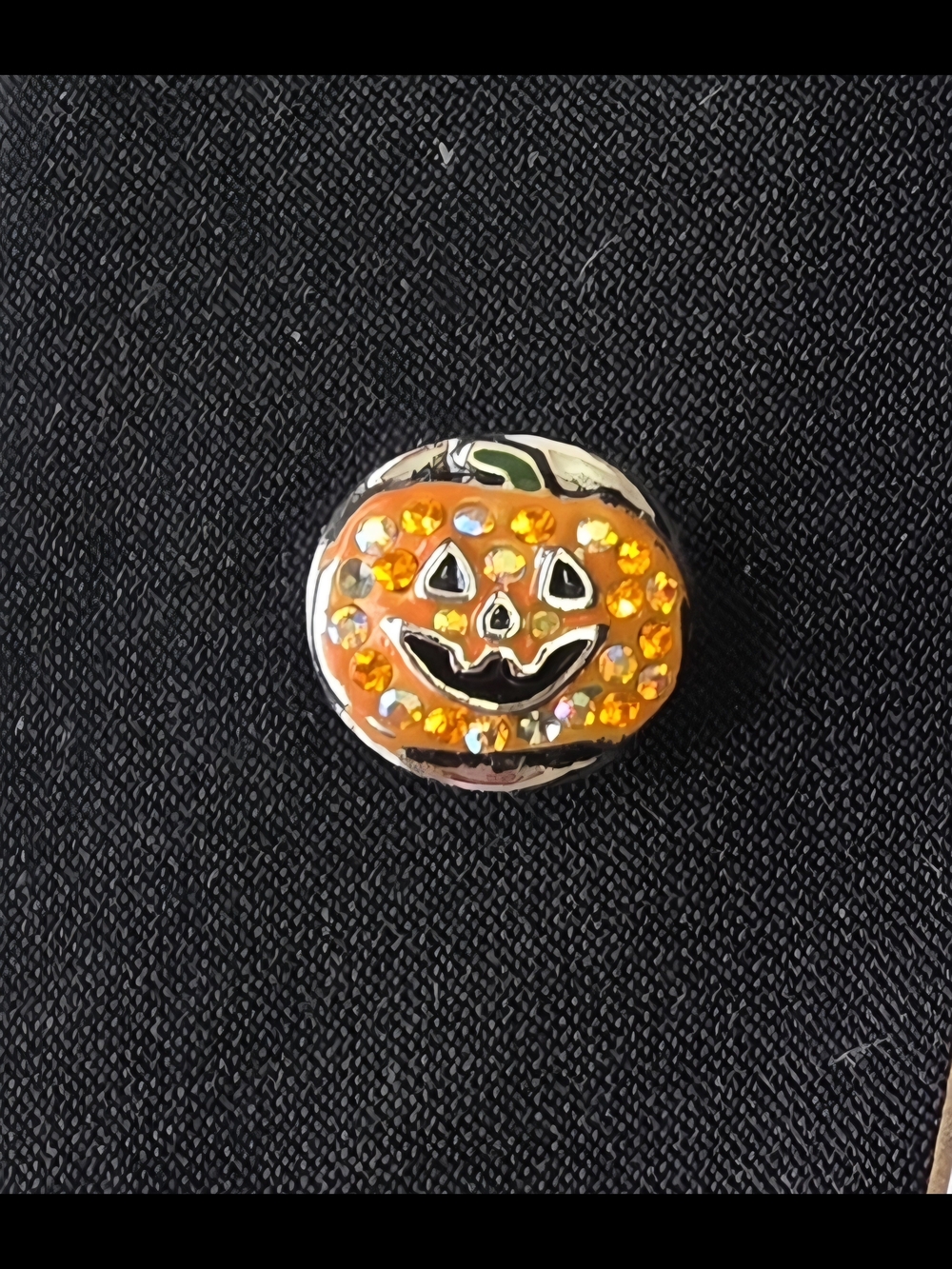 Magnolia & Vine Orange Crystal Pumpkin 18mm Snap for Women Jewelry